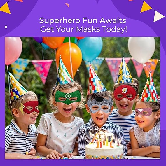 Superhero Masks For Kids Party 35 Pack